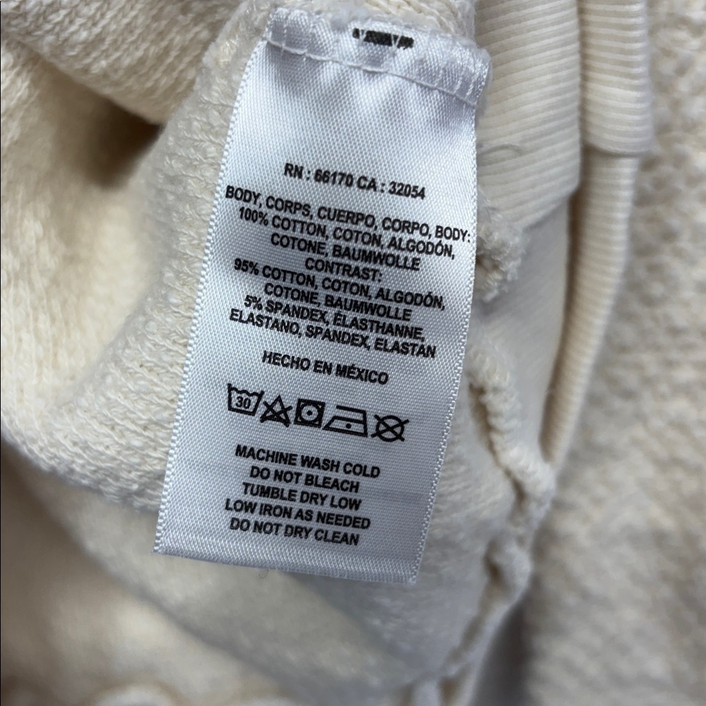 ANTHROPOLOGIE TlA  creme LONG SLEEVE V-NECK ZURI SWEATSHIRT Small - Picture 9 of 10